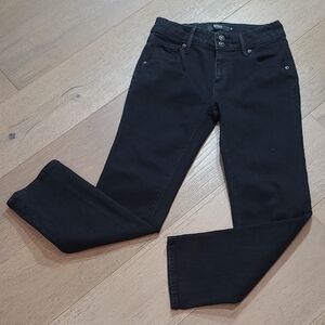 Hudson Jeans Women's sz 6 Black Double Button Mid Rise Straight Leg Crop Ankle